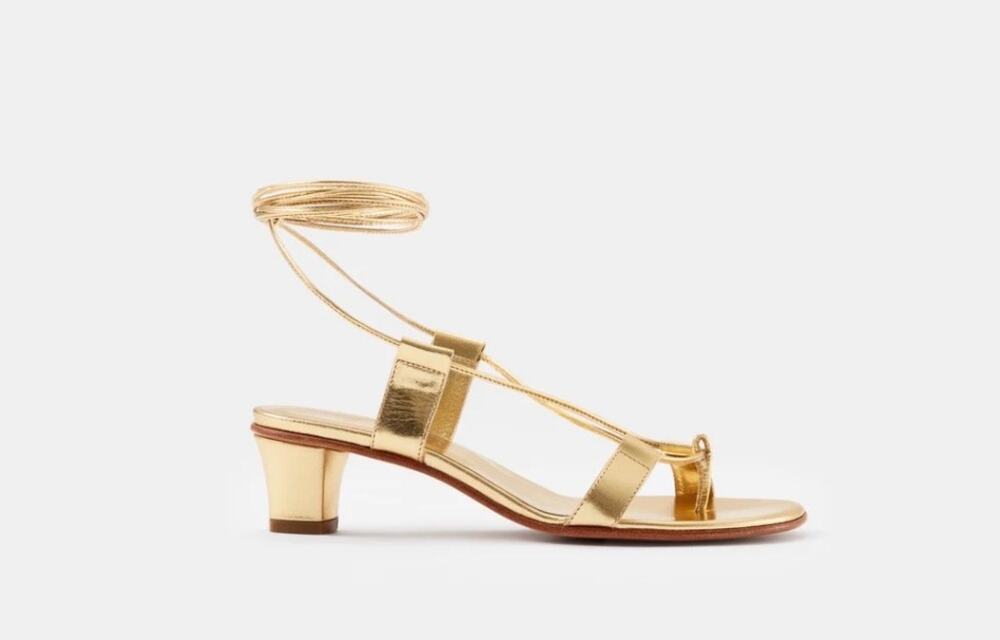 Martiniano pavone gladiator sandals heels gold 38 8
